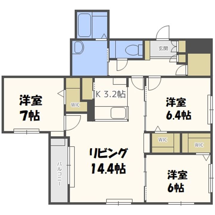 Arukas白石の間取り