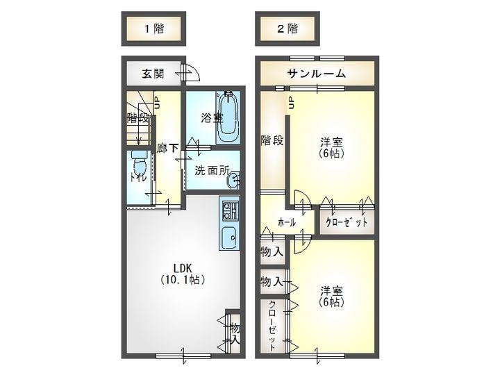 青森県八戸市城下2(一戸建)の賃貸物件の間取り