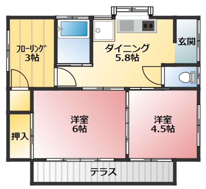 静岡県駿東郡清水町伏見(一戸建)の賃貸物件の間取り