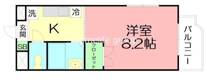 神奈川県小田原市鴨宮(マンション)の賃貸物件の間取り
