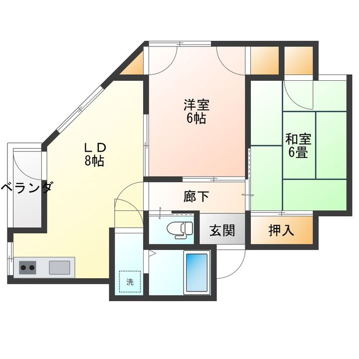 紅霞荘の間取り