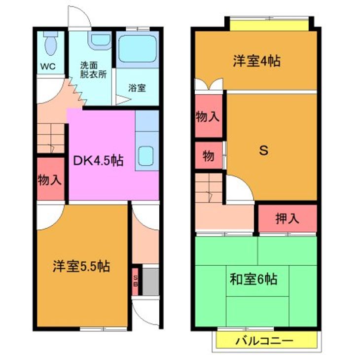 千葉県市川市宝1(一戸建)の賃貸物件の間取り