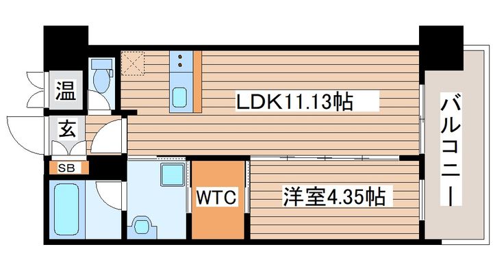 セントフィールド榴ヶ岡アネックスの間取り