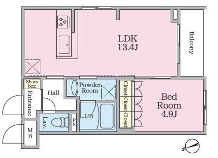 東京都品川区西品川3(マンション)の賃貸物件の間取り