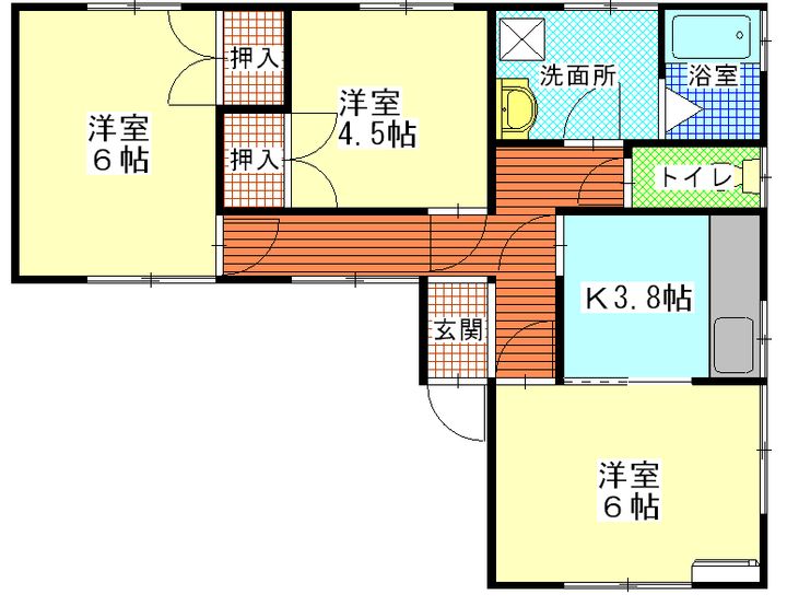 群馬県富岡市下高瀬(一戸建)の賃貸物件の間取り