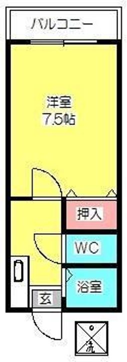 ファーストイン  ウエストハウスIIの間取り