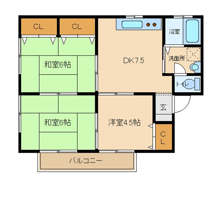メゾンド古町Aの間取り
