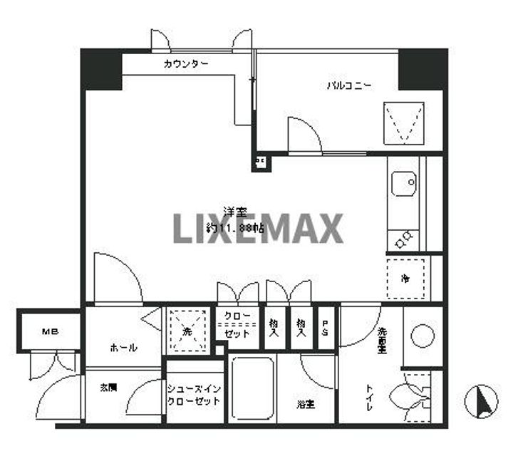 東京都文京区湯島2(マンション)の賃貸物件の間取り