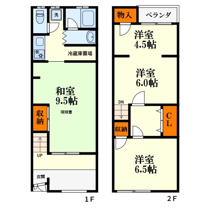 大阪府大阪市東淀川区相川1(一戸建)の賃貸物件の間取り