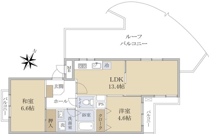 ライオンズマンション鶴ヶ峰第2の間取り