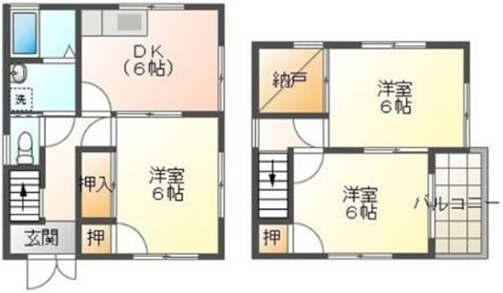 広島県福山市東手城町3(一戸建)の賃貸物件の間取り