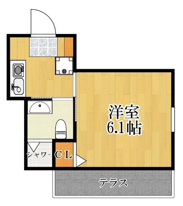 神奈川県横浜市鶴見区仲通2(アパート)の賃貸物件の間取り
