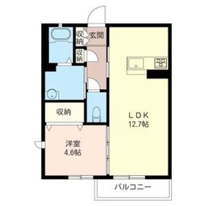 栃木県佐野市小中町(アパート)の賃貸物件の間取り