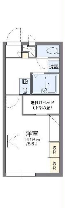レオパレスパディーLの間取り
