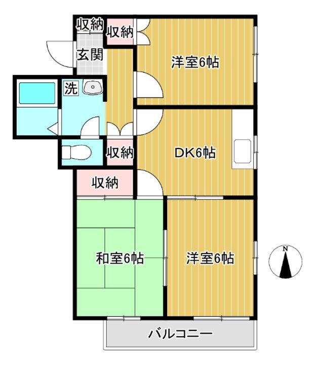 グリーンヒルズ南大泉A棟の間取り