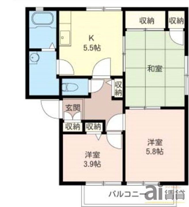 埼玉県朝霞市膝折町1(アパート)の賃貸物件の間取り