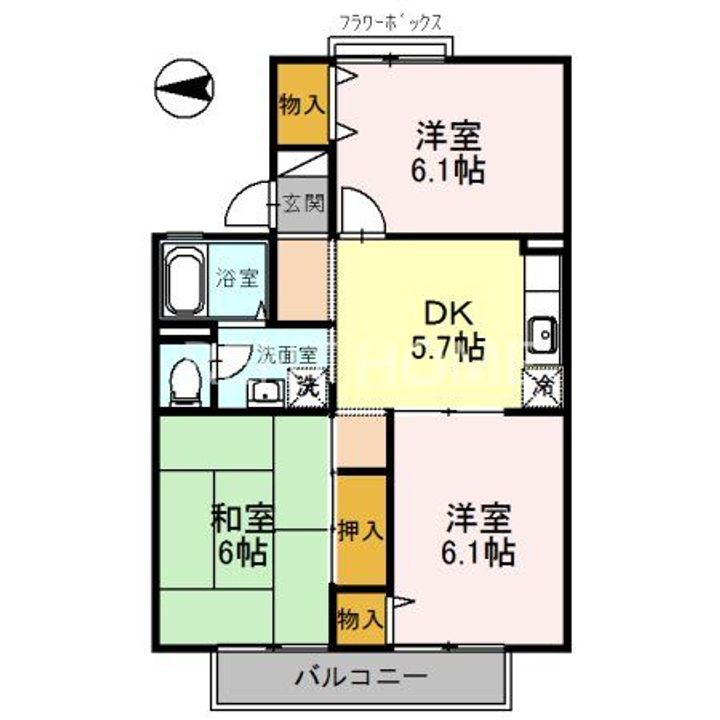 大阪府八尾市東山本新町4(一戸建)の賃貸物件の間取り