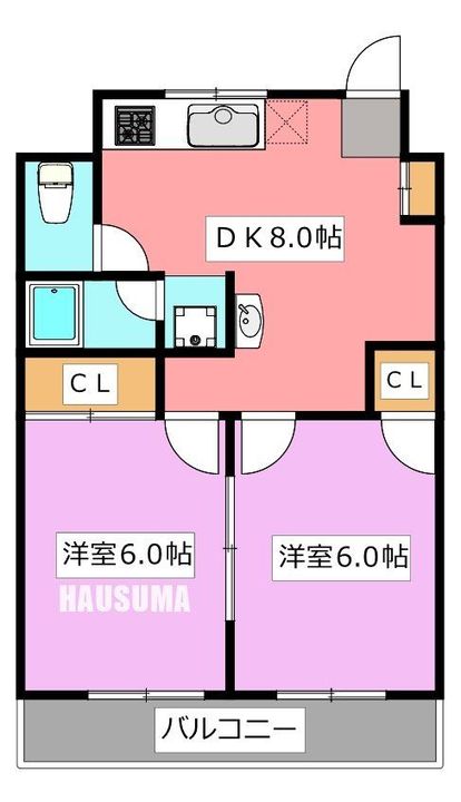 仲宿セントラルコートの間取り