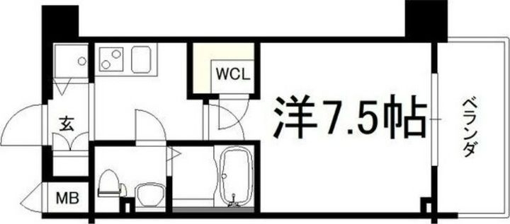 大阪府大阪市福島区大開2(マンション)の賃貸物件の間取り
