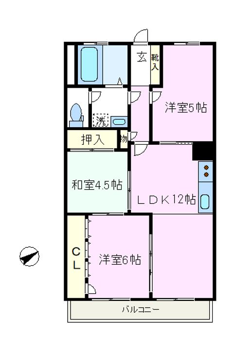 中野薬師マンションの間取り