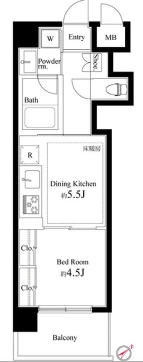 東京都豊島区巣鴨4(マンション)の賃貸物件の間取り