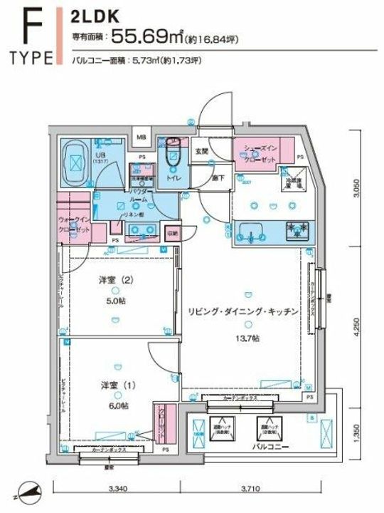 東京都板橋区東山町(マンション)の賃貸物件の間取り
