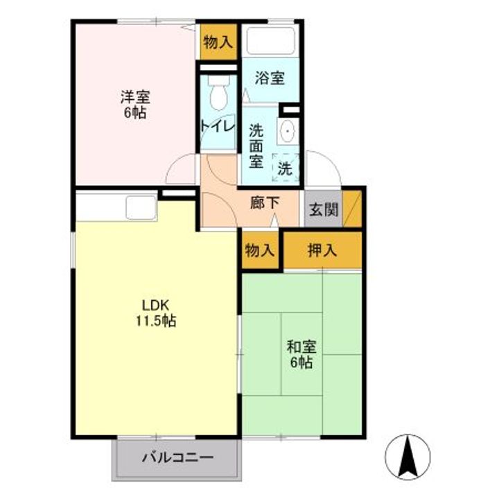 埼玉県さいたま市北区吉野町1(アパート)の賃貸物件の間取り