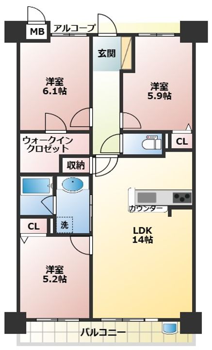 アルファスマート城内の間取り