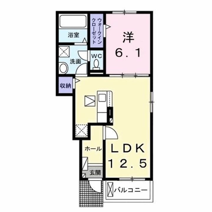 群馬県前橋市西片貝町3(アパート)の賃貸物件の間取り