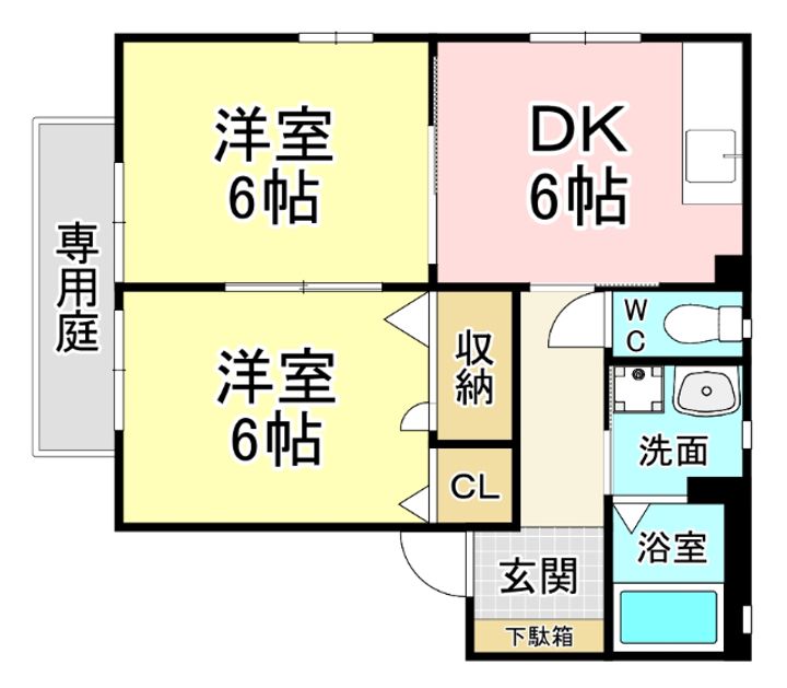 福岡県北九州市小倉南区葛原本町5(アパート)の賃貸物件の間取り