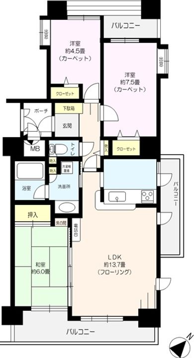 ダイアパレス検見川浜IIの間取り