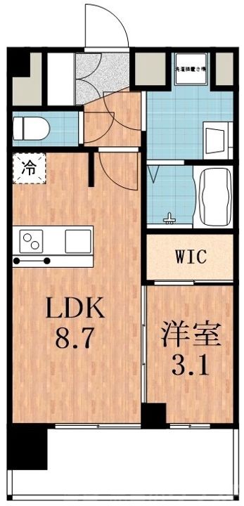 大阪府大阪市阿倍野区天王寺町北1(マンション)の賃貸物件の間取り