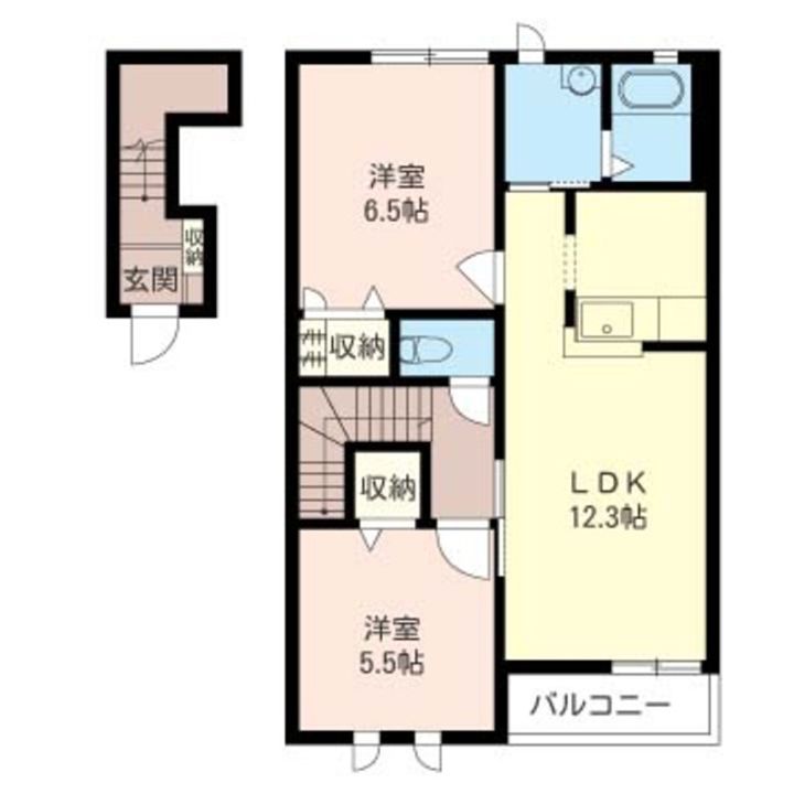メゾンアンダルシアBの間取り