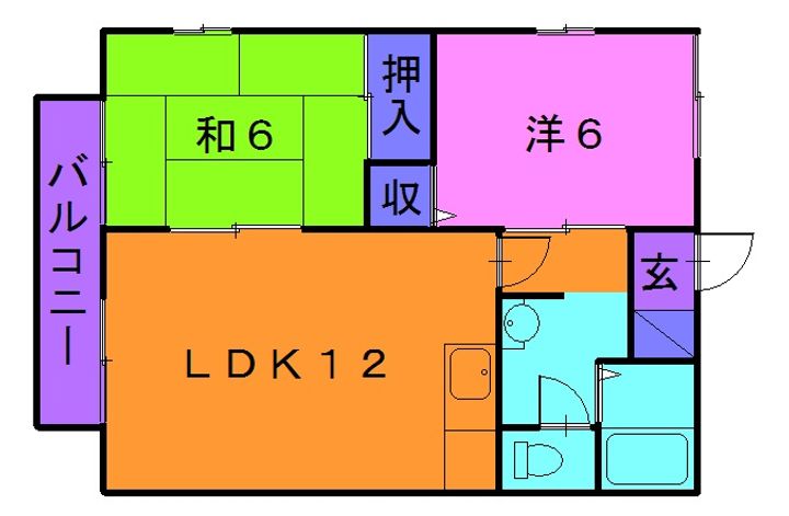 タウンコート久慈の間取り