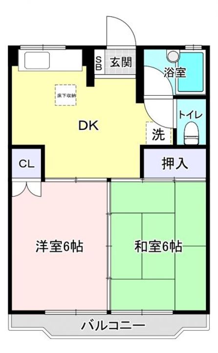 サンハウスβの間取り