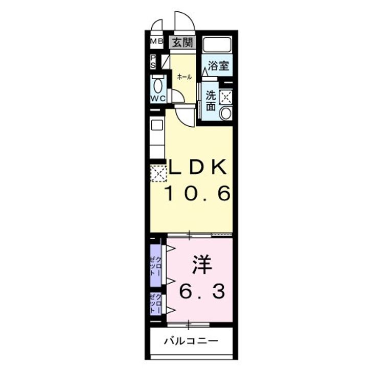 滋賀県草津市木川町(アパート)の賃貸物件の間取り