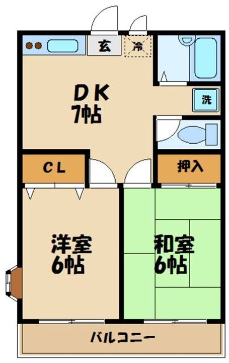 東京都府中市多磨町2(アパート)の賃貸物件の間取り