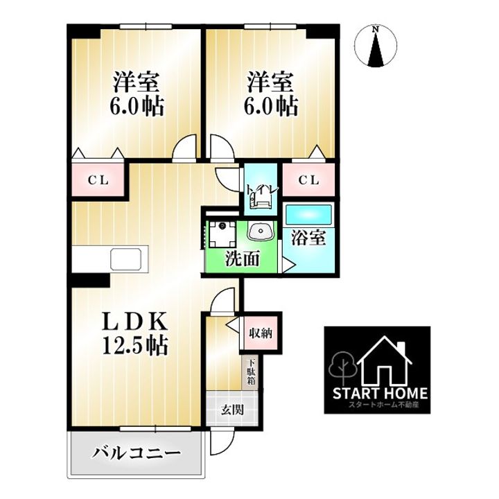 クラールプレディエAの間取り