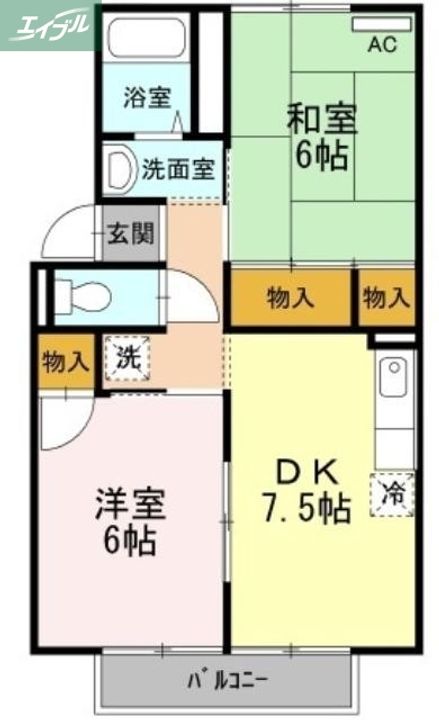 カーディナル辰巳 A棟の間取り