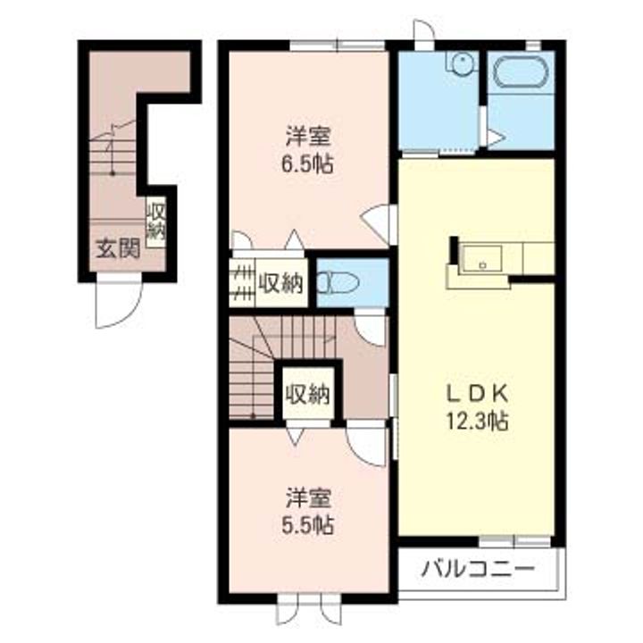 メゾン・トレゾール Bの間取り