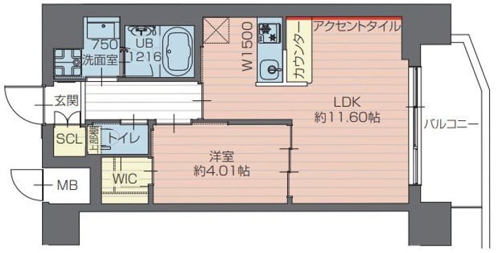 プレジオ川口ASIANの間取り