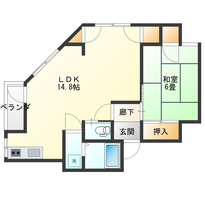 紅霞荘の間取り