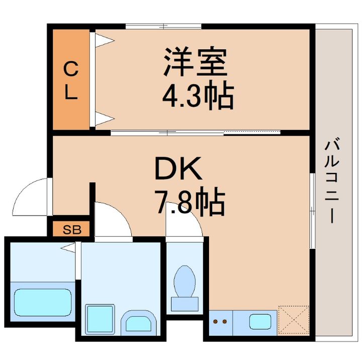 兵庫県尼崎市宮内町1(マンション)の賃貸物件の間取り