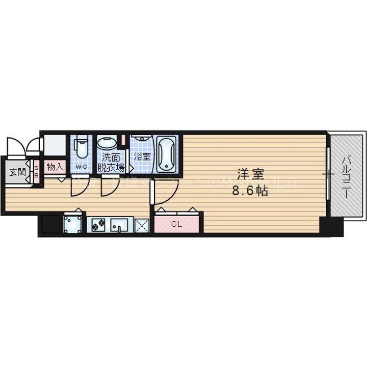 プレサンス堺筋本町センティスの間取り