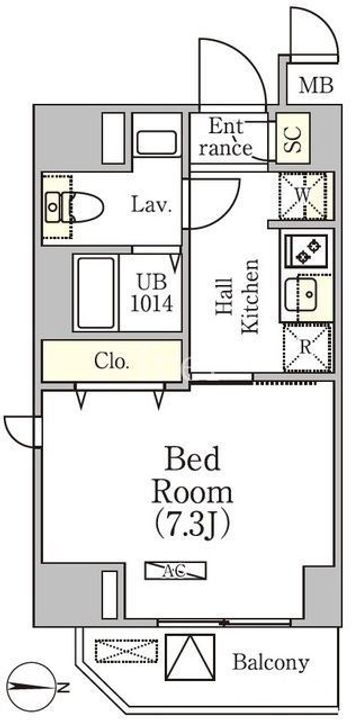 東京都文京区湯島3(マンション)の賃貸物件の間取り