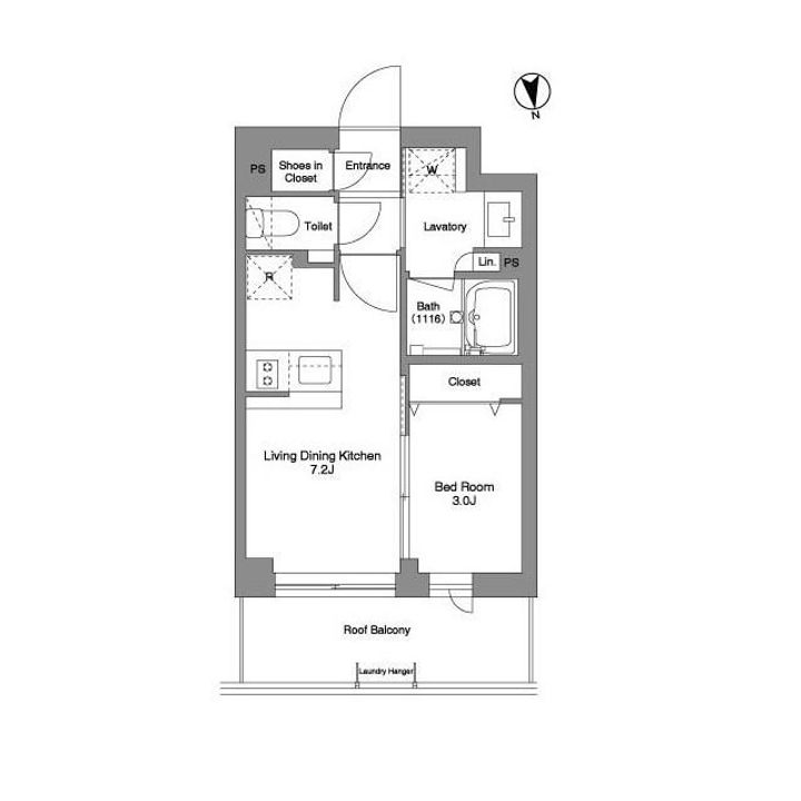 東京都品川区豊町1(マンション)の賃貸物件の間取り