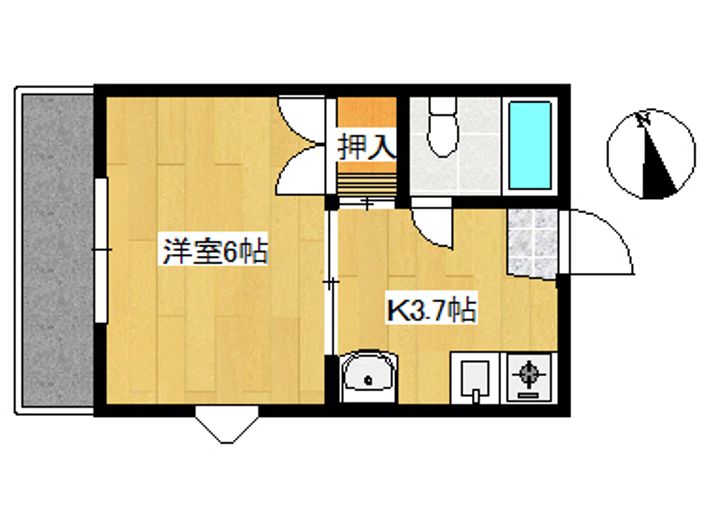 サンシャイン五日市の間取り