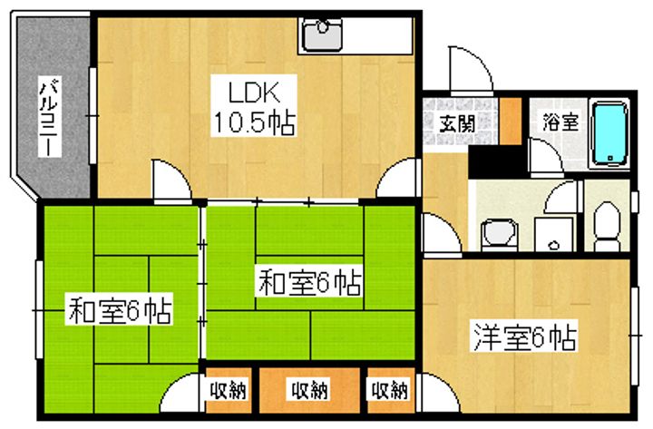 イーストハウスイワサキの間取り