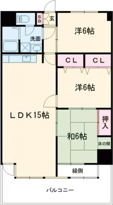 太陽マンションの間取り