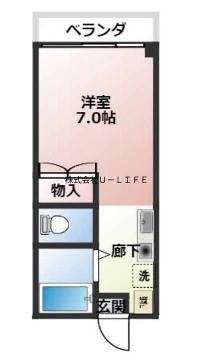神奈川県横浜市中区山下町(マンション)の賃貸物件の間取り